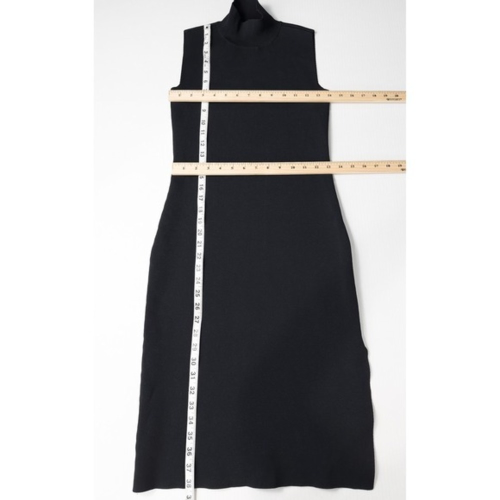 House of Harlow 1960 Sleeveless Mock Neck Knit Midi Dress XS Black Minimalist - Picture 4 of 14